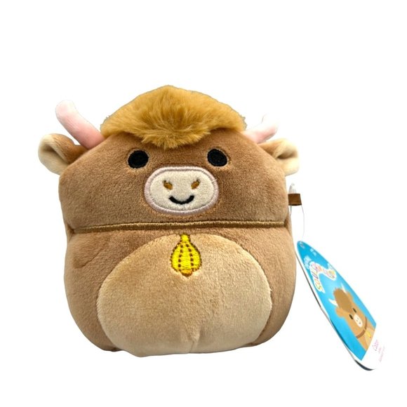 Squishmallow Other - Squishmallow Calton the Brown Long Horn Highland Cow 5" Plush Stuffed Animal